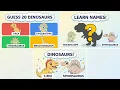 Learn Guess 20 Dinosaurs Words for Kids Fun English Vocabulary