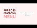 Dropdown Menu with Hover Effect using HTML CSS