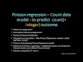 Introduction to Poisson regression n Count Data Model Negative binomial etc