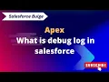 How to do debug log what is debug log in salesforce