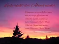Leise sinkt der Abend nieder (Volks- und Wiegenlied)