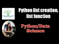 Class 2-Python List Creation Use And Functions