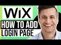 How to Add a Login Page on Wix Step-By-Step Guide