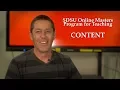 SDSU Online Masters Program for Teaching 2 of 2 - Content