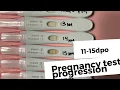 Finding Out I m pregnant Test Progression 11-15DPO Becca Halm