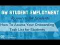 How To Access Your Onboarding Task List for Students