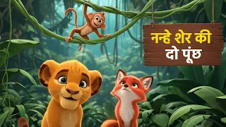 नन्हे शेर की दो पूंछ की अनोखी कहानी | Panchatantra Moral Story in Hindi | Maha Cartoon TV