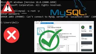 Can t connect to MySQL server on localhost 3306 10061 MYSQL Error fix solved