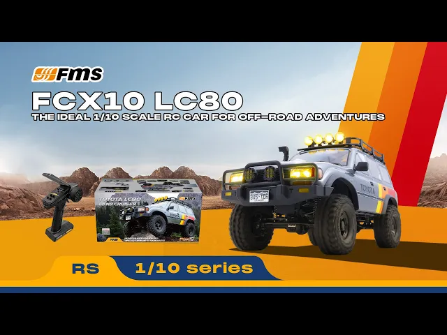 FMS 1:10 FCX10 LC80 Toyota Land Cruiser 80 RS RC Car Off-Road Adventures Crawler