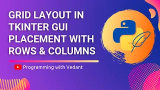 Python GUI Development Grid Layout and Placement of widgets Tutorial