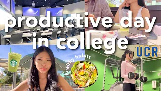 COLLEGE DAY IN MY LIFE AT UCR staying productive with class work gym etc