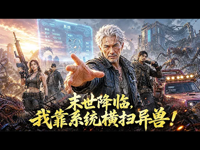 末世異獸橫行，八十歲老漢竟被推進變異蜘蛛口中?瀕死激活系統，異獸退散、惡徒跪服！直接逆天改命！