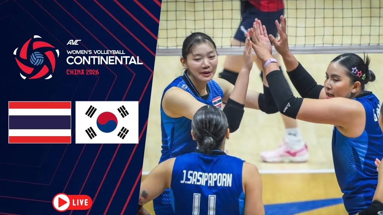 Thailand 🇹🇭vs🇰🇷 Korea AVC Women’s Continental Championship 2026 Quarterfinals | Tianjin, China