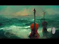 Sea Waves and Old Cello music. 8 hours Alpha binaural beats | root chakra healing. 432 hz frequency
