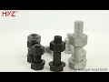 Hex head hex bolts with nuts and