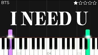 Download BTS - I NEED U | EASY Piano Tutorial MP3