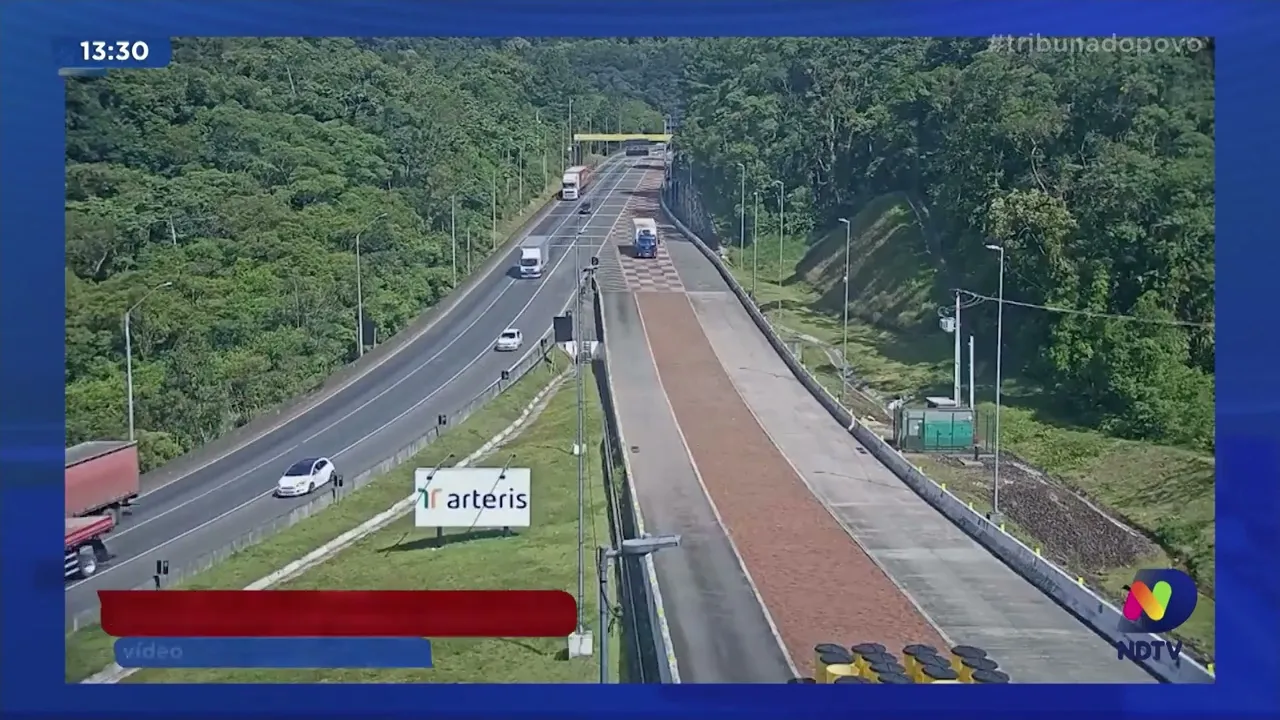 Caminhão com toneladas de carne perde freios na BR-376 e motorista se salva