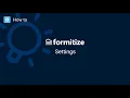 Formitize Settings Page