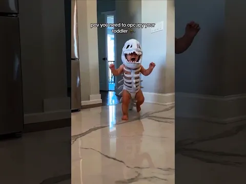 The dinosaur skeleton outfit toddlers love #cute #baby #dance #babycute #shorts
