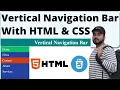 How to Create Vertical Navigation Bar in HTML CSS Bangla Tutorial Responsive Side Navbar Menu