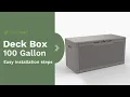 Patiowell Deck Box - 100 Gallon Assembly