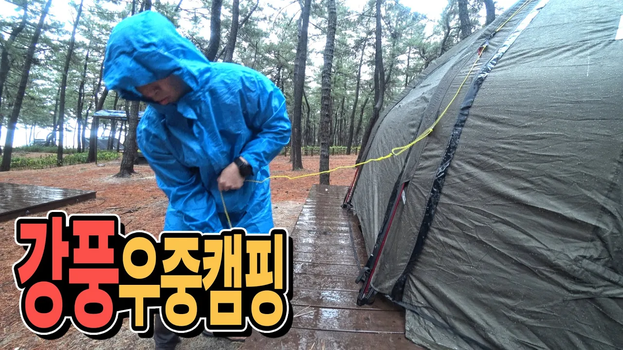이게 마지막! 동계 우중캠핑 - 바다뷰 해수욕장 캠핑-연곡솔향기캠핑장 Overnight In Heavy Rain Camping 썸네일