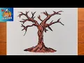 How to Draw a Dead Tree Step by Step