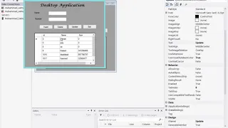 create insert delete update exit button in visual studio