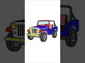 jeep drawing Jeep Coloring Tutorial How to Color Jeep Drawing Art Learning Guide for Beginner