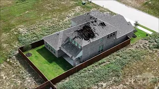 05-23-2026 Haslet TX - First light drone of 2 homes destroyed in light caused fires
