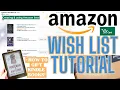 HOW TO AN AMAZON WISH LIST HOW TO GIFT A KINDLE BOOK