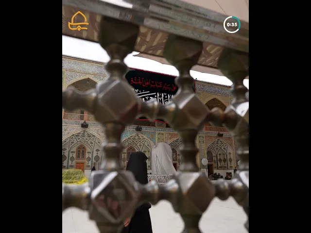 ⁣أروقة الصحن العلوي تتوشح بالسواد بذكرى هدم قبور أهل البيت (ع) في البقيع الغرقد