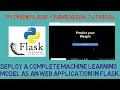 ML model Building in Python Deployment in Flask explained