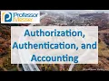Authorization Authentication and Accounting - CompTIA Network N10-007