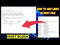How To Add Lines In Hosts Edit Host File In Windows Host Block