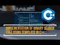 Implementation of Binary Search Tree using Template in C 2020