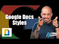 How to update Google Docs Heading Styles
