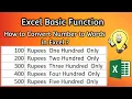 How to Convert Number to Words in Excel in Tamil