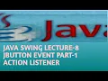 JAVA SWING LECTURE 8 JBUTTON EVENT PART 1 HOW TO IMPLEMENT ACTION LISTENER IN JAVA SWING in Hindi
