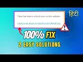 Fix - There Has Been A Critical Error On this Website Critical Errors
