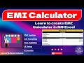 Project Create a Fully Dynamic EMI Calculator in Excel Step-by-Step Guide