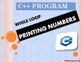 C WHILE LOOP PRINTING NUMBERS USING LOOP