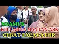 KELUARGA ASN NGAMUK CEGAT EXCAVATOR‼️EXCAVATOR DICEGAT MENOLAK BANGLINYA DI BONGKAR DIKARAWANG