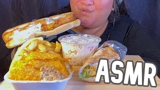 ASMR SEA DOG CHICKEN KEBAB CHICKEN NACHOS CRAB SALAD MUKBANG EATING SOUNDS LIL ABNERS
