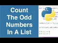Count The Odd Numbers In A List Python Example