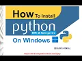 How to install Python on Windows