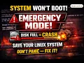 Linux Won t Boot Fix Emergency Mode Caused by 100 Disk Usage