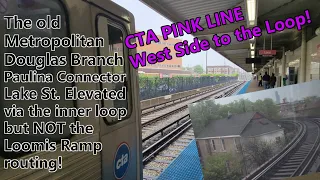 CTA s Pink Line - Inbound to the Loop on a Rainy Day