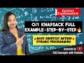 Knapsack Problem using Dynamic Programming in DAA in Hindi Tabular Method Shortcut table