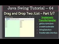 Drag Drop of JLists Part 5 of 8 Pack Data into Transferable Swing Tutorial